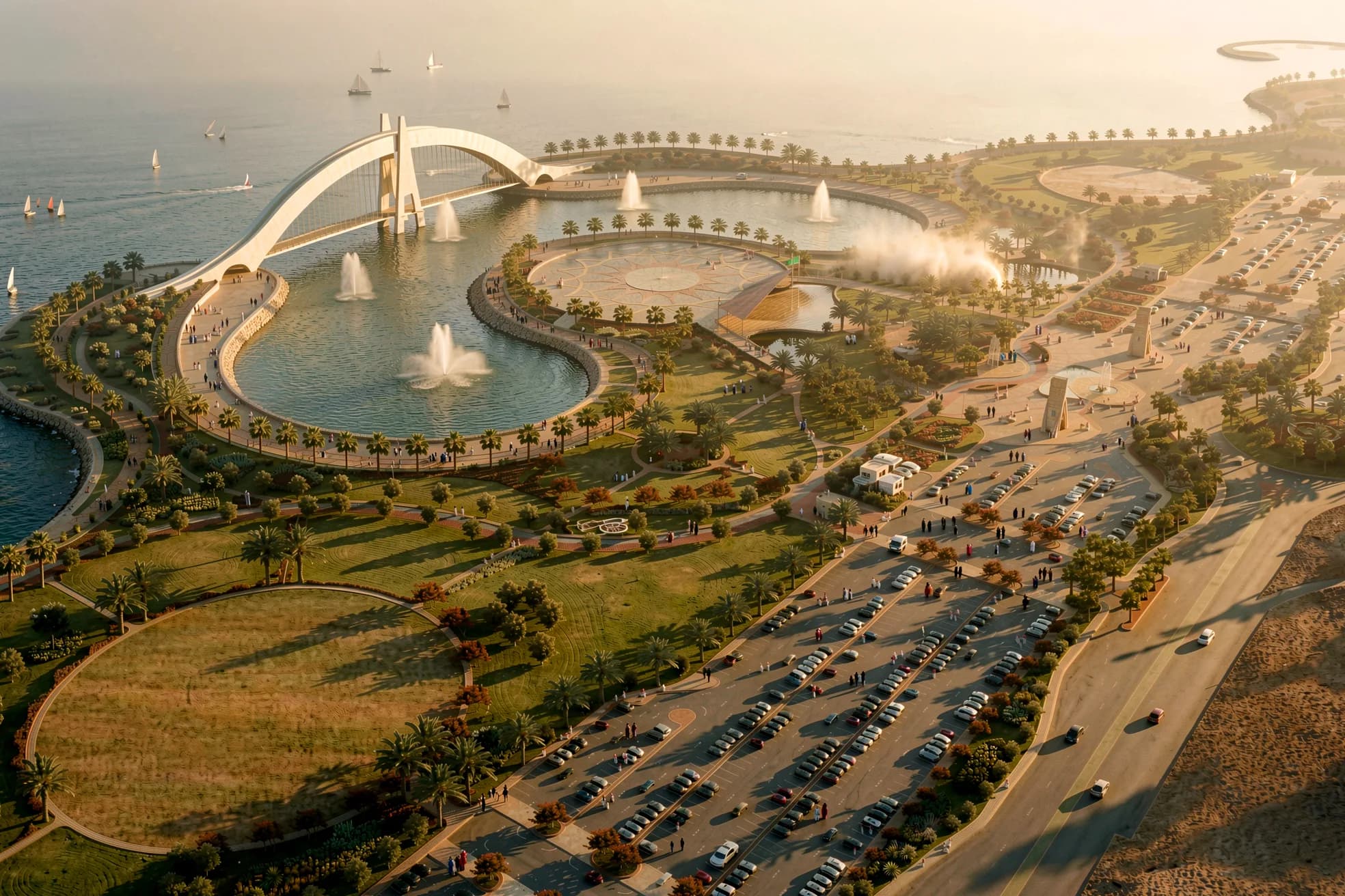 واجهة الحمراء البحرية، مشروع مخطط عام من تصميم ڤادو في الدمام، المملكة العربية السعودية